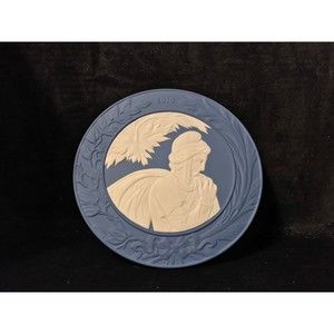 Iconic Wedgwood Portland Blue Jasperware 2010 Year Plaque Made in England